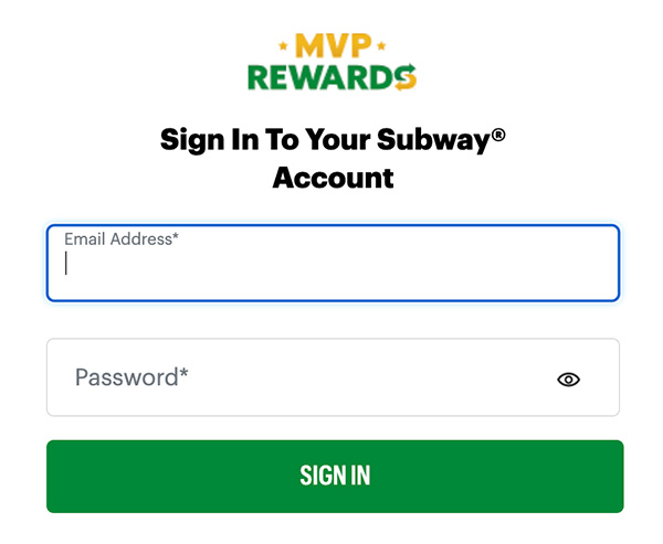 Subway MVP Rewards