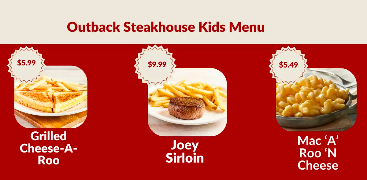 Outback Steakhouse Kids Menu With Prices 