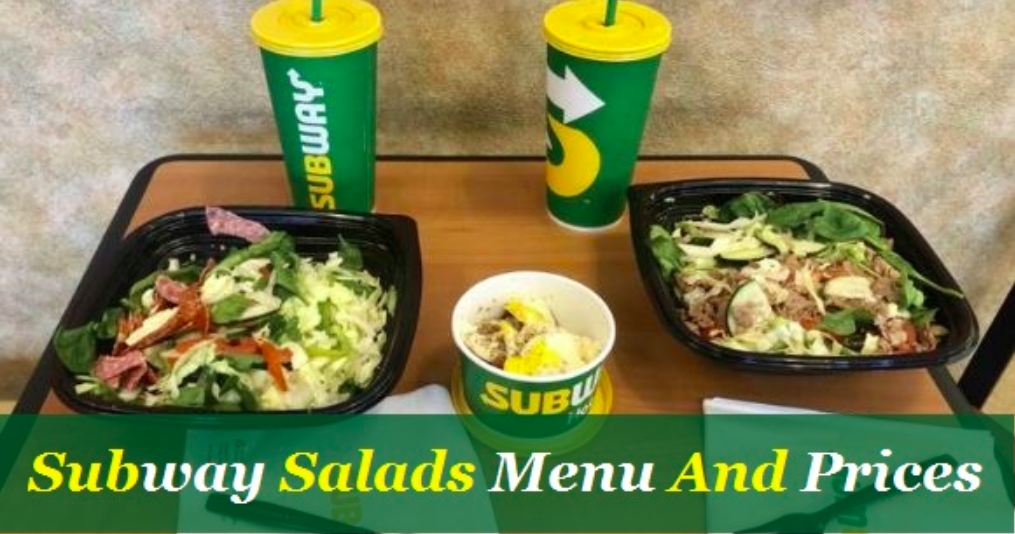 Subway Salads Menu