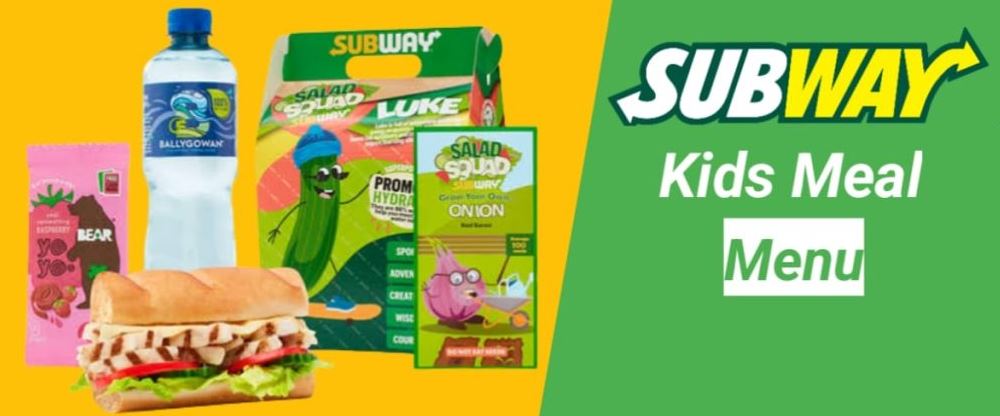 Subway Kids Meal Menu With Prices