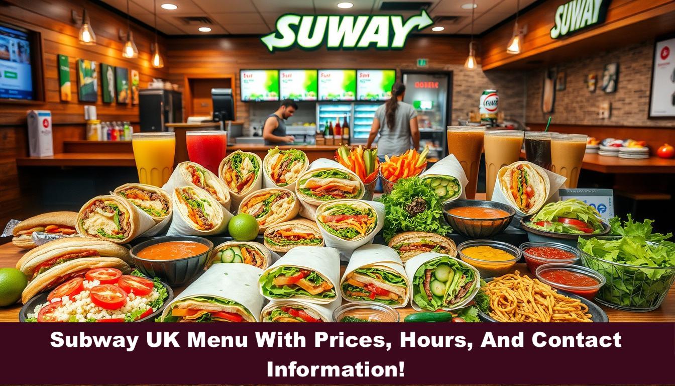 Subway UK Menu With Prices, Hours, And Contact Information!