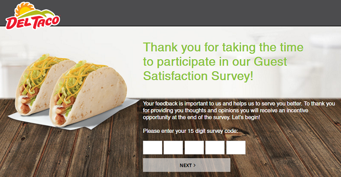 Del Taco Guest Satisfaction Survey
