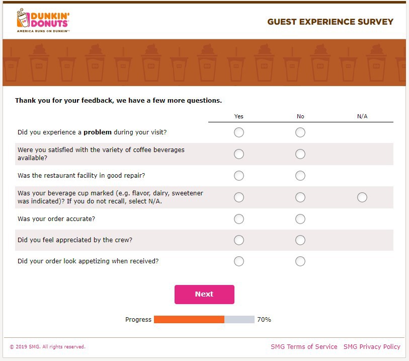 TellDunkin Survey