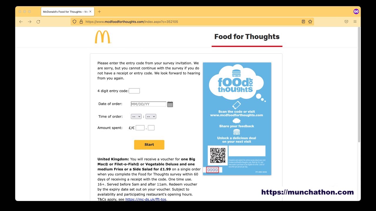 mcdfoodforthoughts customer satisfaction survey