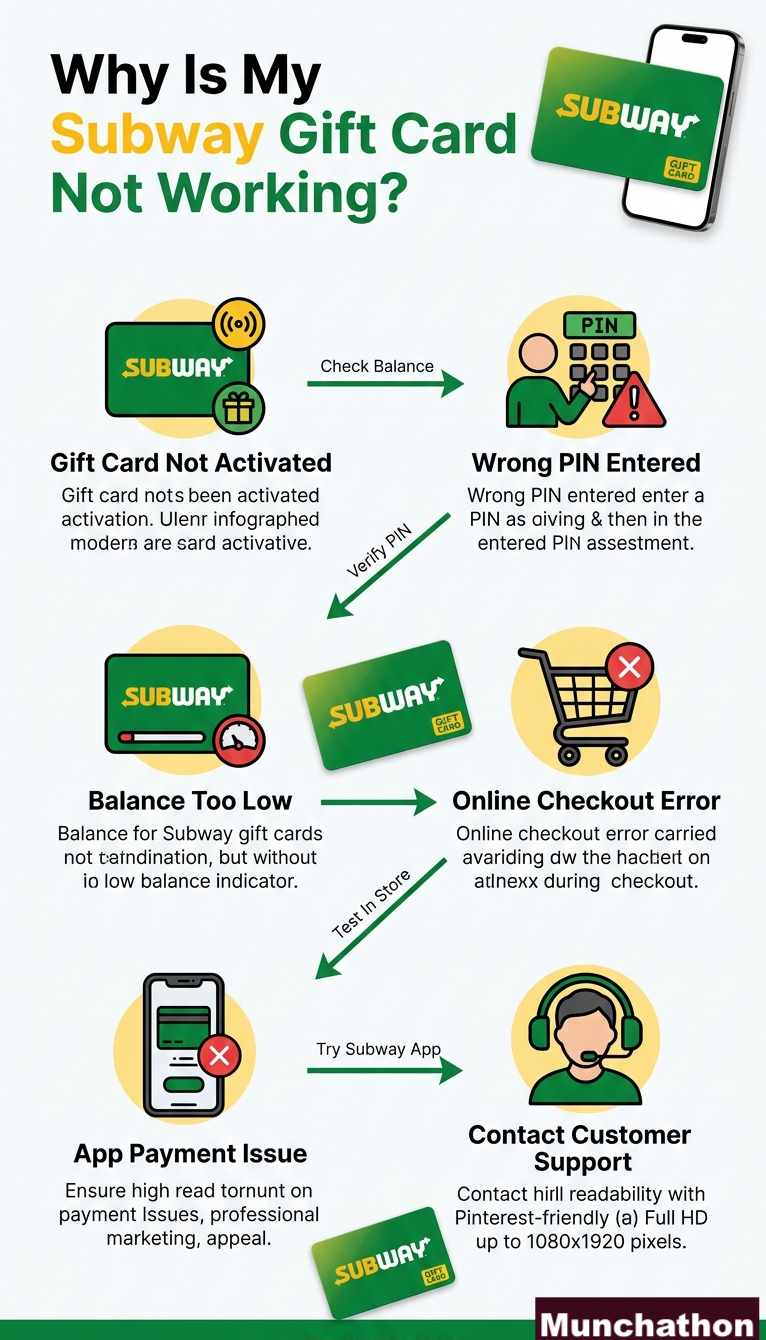 Subway Gift Card Not Working